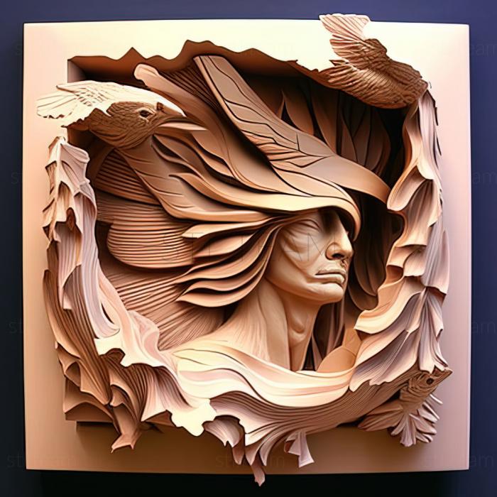 3D модель Айрин Паттен, американская художница. (STL)